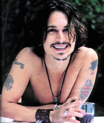 Johnny Depp Heart And Triangle Tattoo